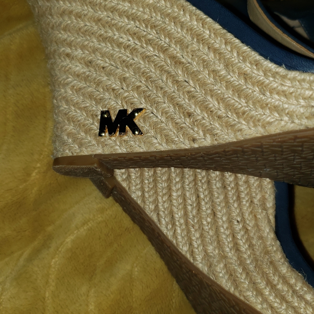 Michael Kors Dark Blue Wedge Sandals - Picture 5 of 5